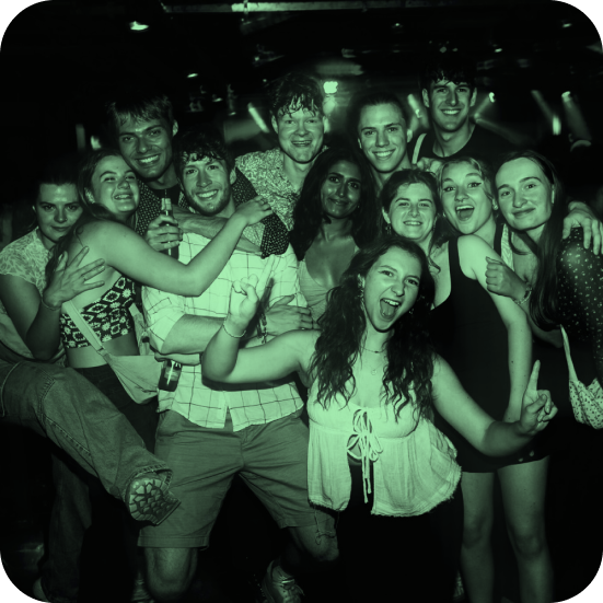 Students posing for a photograph