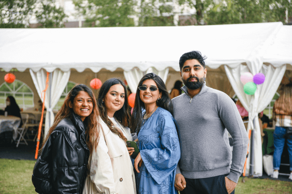 students at summer party